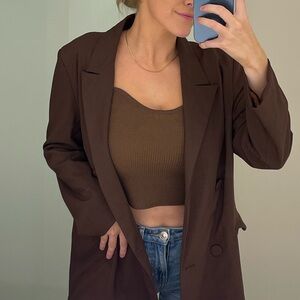 Crescent Sweater Tube Top